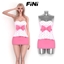 [finistudio]Dot-patterned plunging-neck dress logo