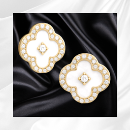 Crystal Clover stud earrings project image