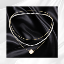 Crystal Clover layered necklace project image