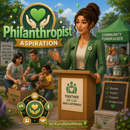 Philanthropist Aspiration by KiaraSims4Mods - Tradução PTBR project image