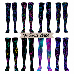 Dark neon sock logo