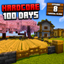 HARDCORE 100 DAYS ON SURVIVAL ISLAND BY MIGUEL logo