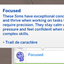 Focused trait logo