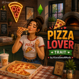 Pizza Lover Trait by KiaraSims4Mods - Tradução PTBR project image