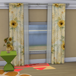 Sunflower Serenity Cottage Curtains Base Game project image