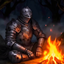 Animated Menu: Knight Campfire Dark Souls logo