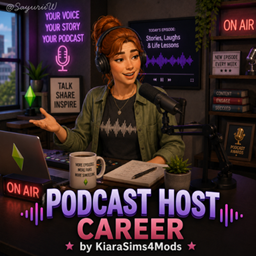 Podcast Host Career by KiaraSims4Mods - Tradução PTBR project image