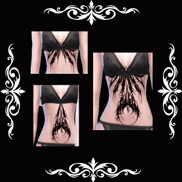 Goth Gothic Sternum Chest Stomach Tattoos logo