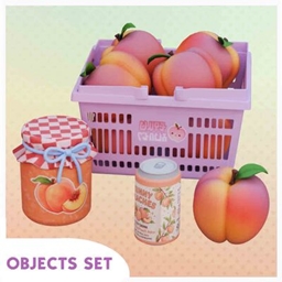 Peachy Kitchen Decor Set | 4 decorative objects logo