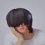 Emo boy haircut logo