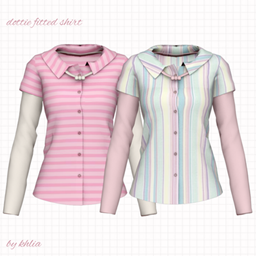 [khlia] dottie fitted shirt w/sleeves logo