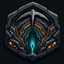 Delvefold: Mining Worlds logo