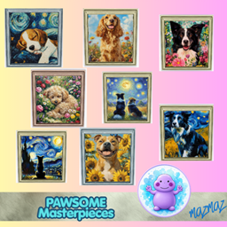 Pawsome Masterpieces Painting logo
