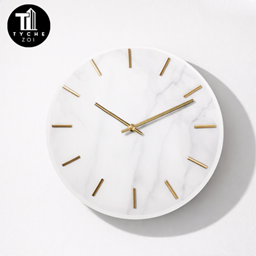 Marble wall clock logo