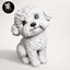 Cute puppy statue logo
