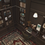 Cozy Library Study | Reading Nook & Home Office | CC Room logo