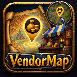 VendorMap - Filterable vendor locations, visible on world and minimap logo