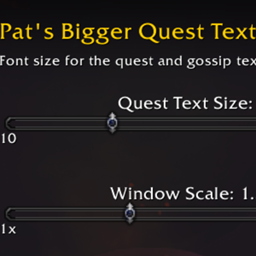 PatsBiggerQuestText logo