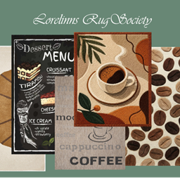 Café Rug Set1 and Café Paintings logo