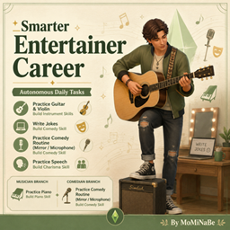 Smarter Entertainer Career - Autonomous Daily Tasks & Skill Progression