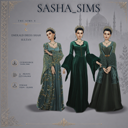 Medieval CC Emerald Dress Shah Sultan project image