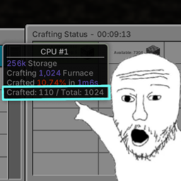 AE2 Crafting CPU Item Count Display
