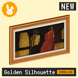 Raster Rabbit: Daily Drop - Golden Silhouette | PASSING TIME Portrait Collection (3 New Paintings)