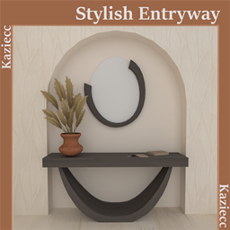 Kaziecc ~ Stylish Entryway - Arched Console, Mirror, Key & Decor | 5 Pieces project image