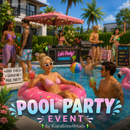 Pool Party Event by KiaraSims4Mods - Tradução PTBR project image