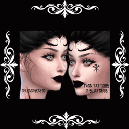 Goth Gothic Face Tattoos Vol. I
