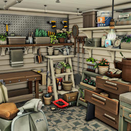 Simsphony - Cluttered Garage Workshop & Gardening Shed (Rooms) project image