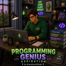 Programming Genius Aspiration by KiaraSims4Mods - Tradução PTBR project image