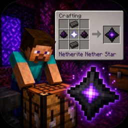 Diamond & Netherite Nether Stars logo