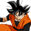 blue to black in goku gi logo