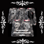 Punk Emo Grey Acid Wash Graphic Hoodies logo