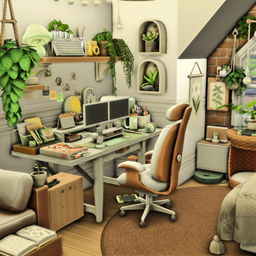 Simsphony - Cozy Green Botanical Gamer Room project image