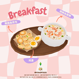 XiaoFuuu Thumb-Sized Sheng Jian Bao & Shrimp Congee Breakfast Set_Custom Food Recipe/ translation spanish by Monisims project image