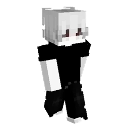 White Hair Black Outfit Skin project image