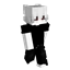 White Hair Black Outfit Skin logo
