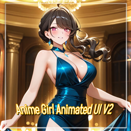 Anime Girl Animated UI V2 for Minecraft 1.21 — Textures screenshot