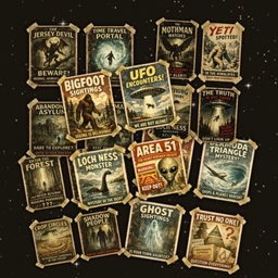 The Unexplained Files – Vintage Paranormal Poster Collection logo