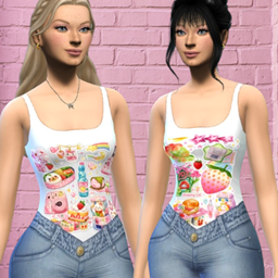 Sakura Snack Streetwear – 2‑Pack Kawaii Tank Tops logo