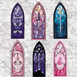 Stained Glass Window Sticker 6 Pack No.3.package project image