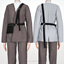 Kimono coat with belt bag logo