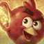 Angry bird ear meme texture logo