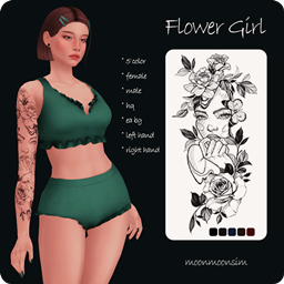 FIower Girl tattoo logo