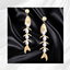 Gold Pearl Fish Dangle Earrings logo
