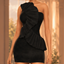 NOIR RUFFLE MINI DRESS logo