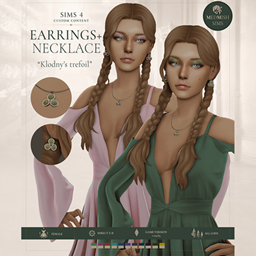 Medieval Jewelry CC — Klodny's trefoil Earrings & Necklace project image