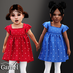 Toddler - Dainty polka dot dress with flutter sleeves project image